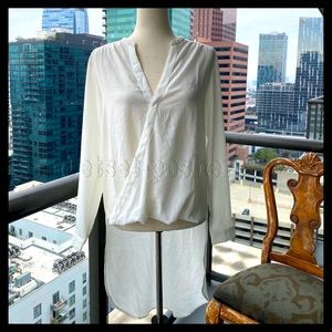 Catherine Malandrino faux wrap tunic asymmetrical top blouse - Small